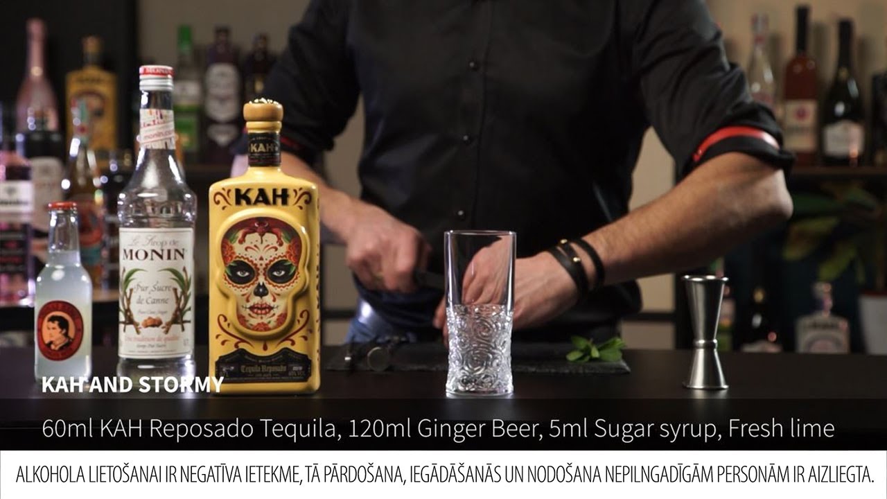KAH and Stormy kokteiļa recepte ar KAH Reposado un Thomas Henry Ginger Beer