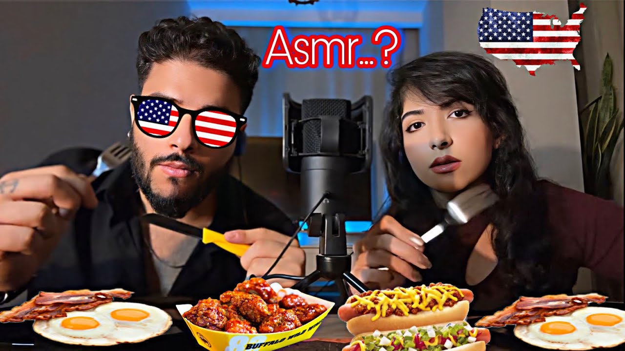 ASMR INVISIBLE MUKBANG AMERICAN 🇺🇲 FOOD (so relaxing 🎧😴🤤)