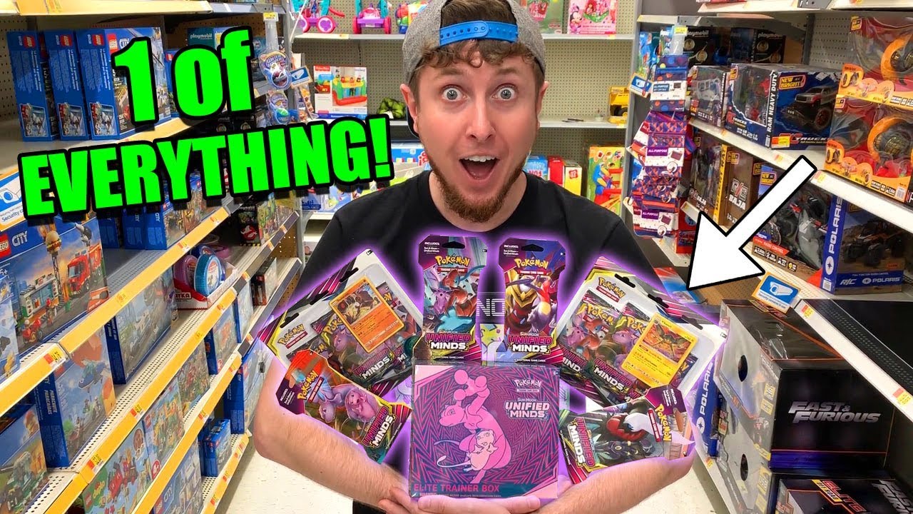 BUYING ONE OF EVERYTHING in a POKEMON UNIFIED MINDS SHOPPING SPREE at Walmart! (Opening Cards)