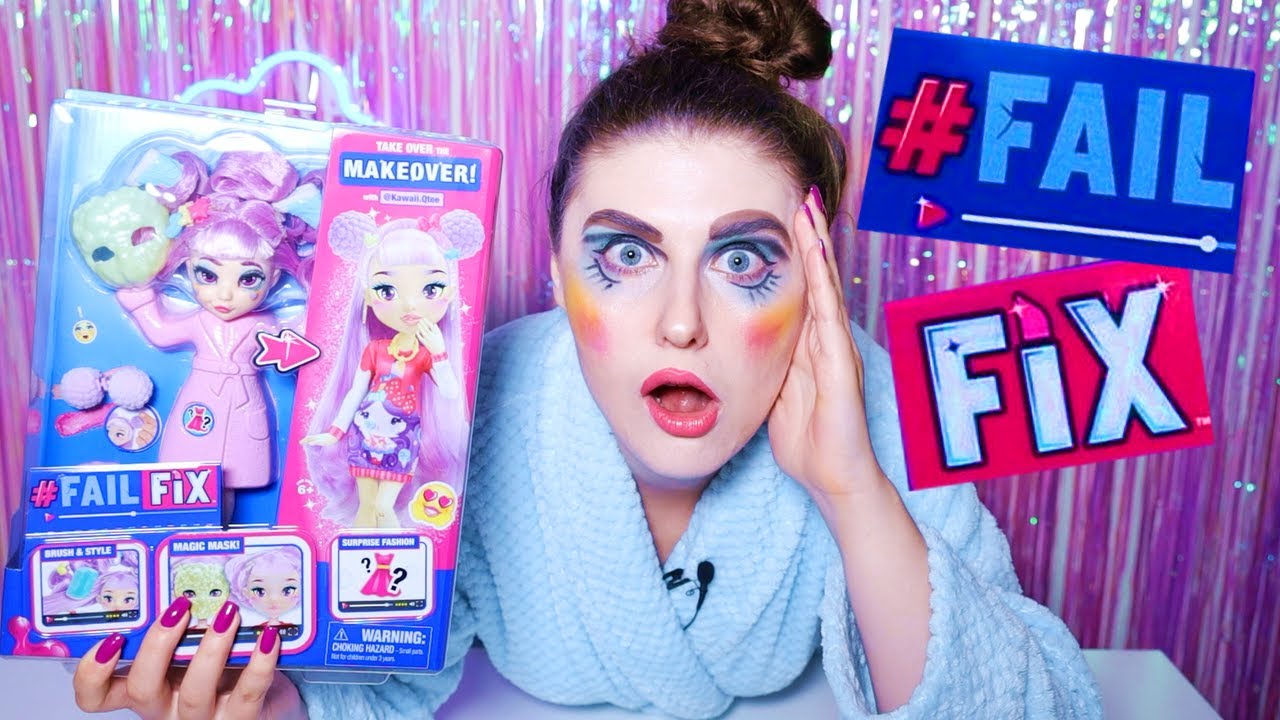 Испорченная Кукла Fail Fix Kawaii Qtee / фэил фикс распаковка кавай кьюти в маске сменное лицо