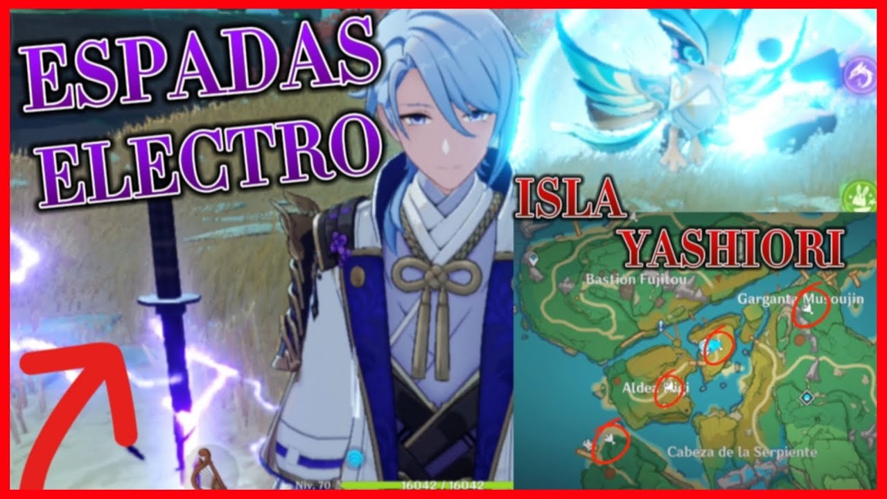 LAS 10 ESPADAS ELECTRO #inazuma (Logro Oculto Flores En Medio Del Fango)#genshinimpact #protogemas