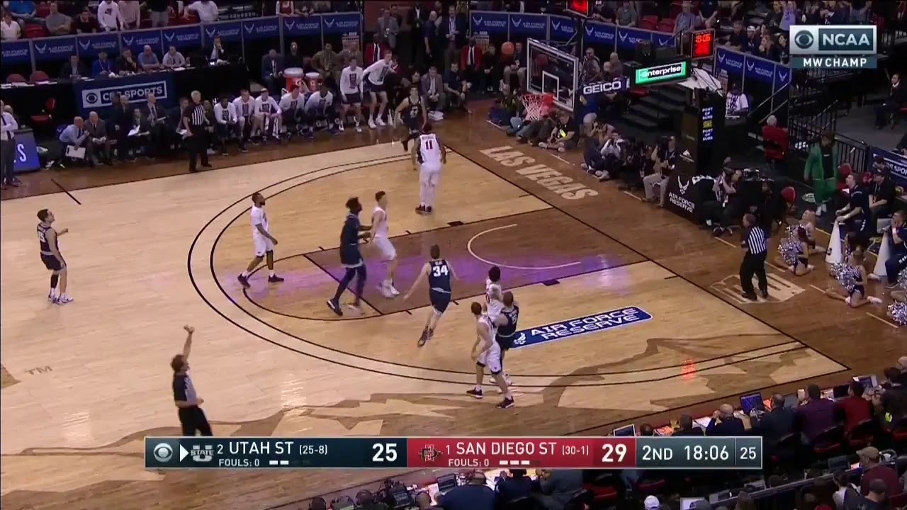 Sam Merrill: Utah State vs San Diego State | 27 Points | 6 Rebounds | GAME WINNER