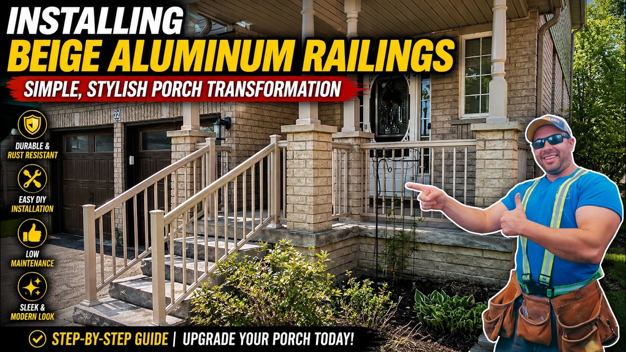 Installing Beige Aluminum Railings  Simple, Stylish Porch Transformation