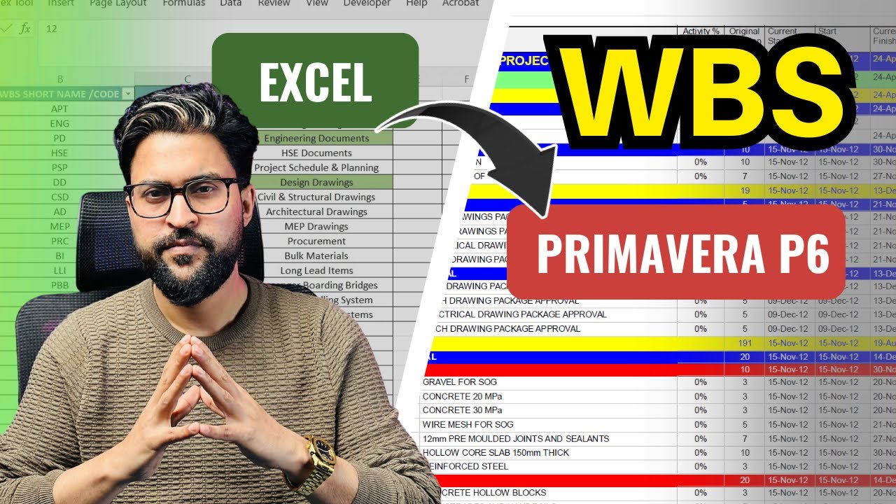 How to Import Project WBS from Excel into Primavera p6 in 10 minutes ?