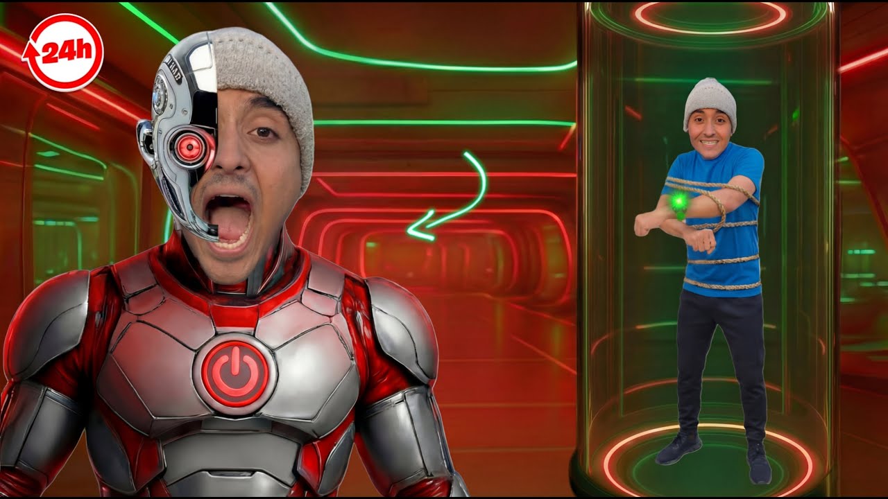 لما اخوك الصغير يتحول لروبوت لمدة يوم كامل بسبب ساعه بن تن السحريه🦾😂(النهاية!)| محمد وعبده