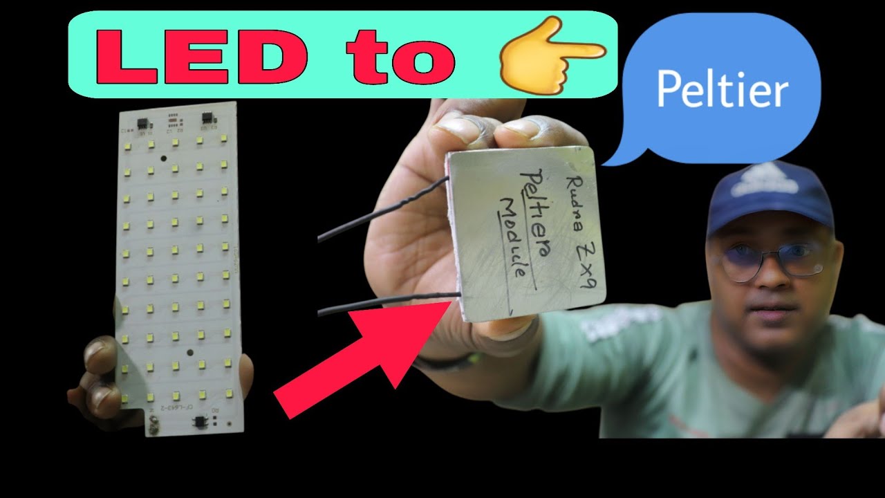 Peltier Module Use LED | Home made peltier | Peltier Experiment | Ac cooler