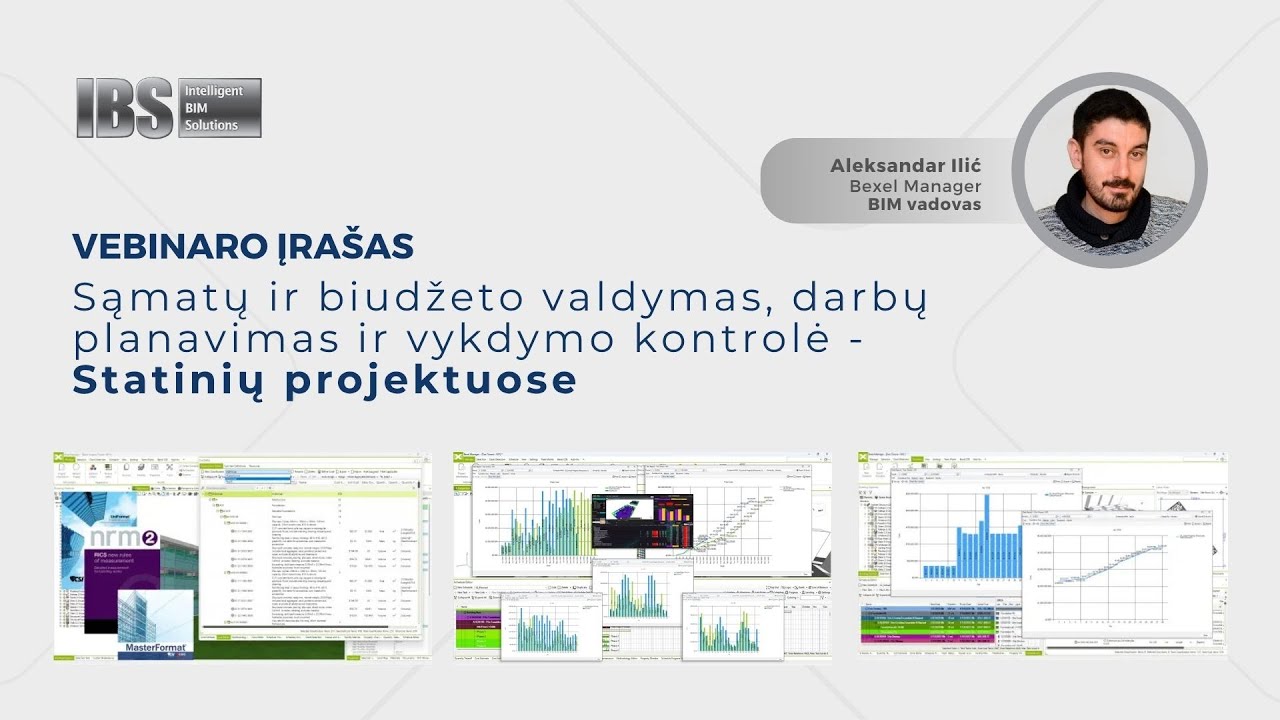 Vebinaras: „Sąmatų ir biudžeto valdymas, darbų planavimas ir kontrolė - Statinių projektuose”