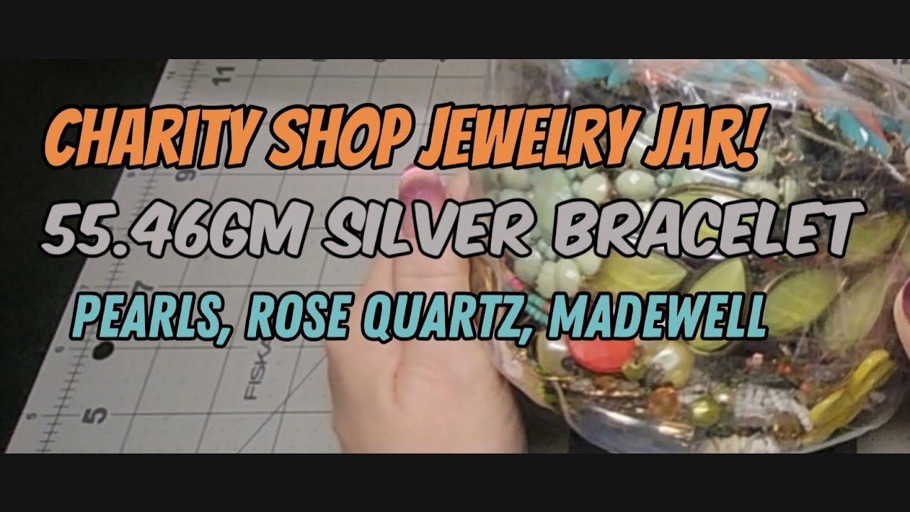 Распаковка банки Mystery Jewelry Charity Jar с серебряным жемчугом и кварцем Madewell