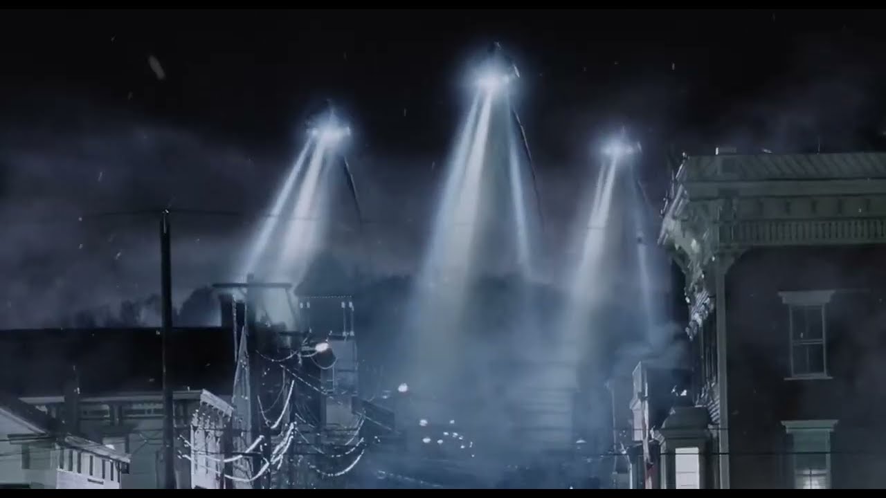 War of the Worlds (2005) but with the horn replaced with the bbc horn