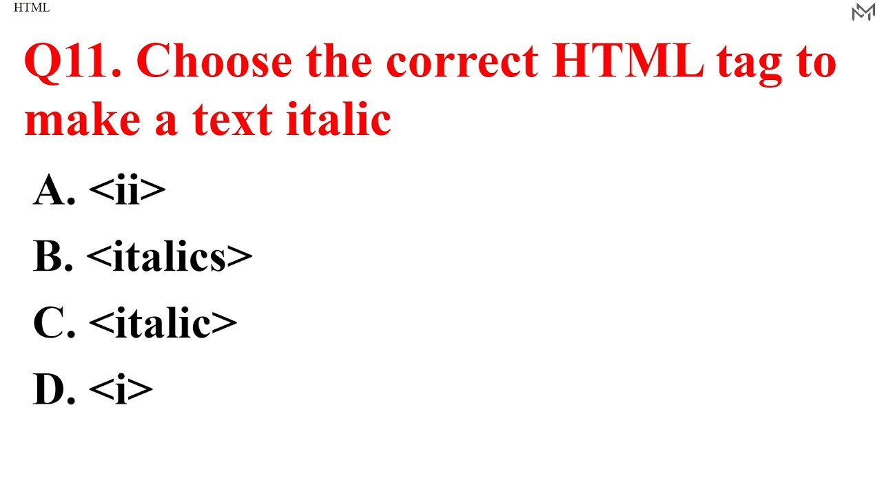HTML basics MCQ quiz, Can You score 15/15? Part-1