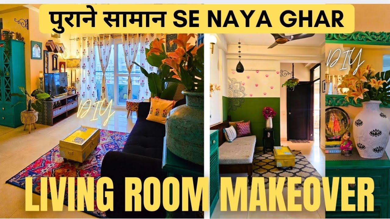 Affordable Living Room Transformation ll OLD Home New Vibe✨️🌸