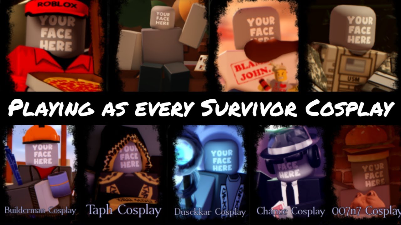 Roblox Forsaken Playing As Every Survivor Cosplay Skin