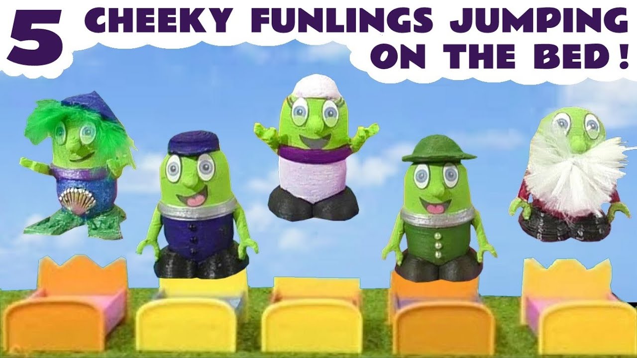 5 Little Monkeys Jumping on the Bed Story with the Funlings