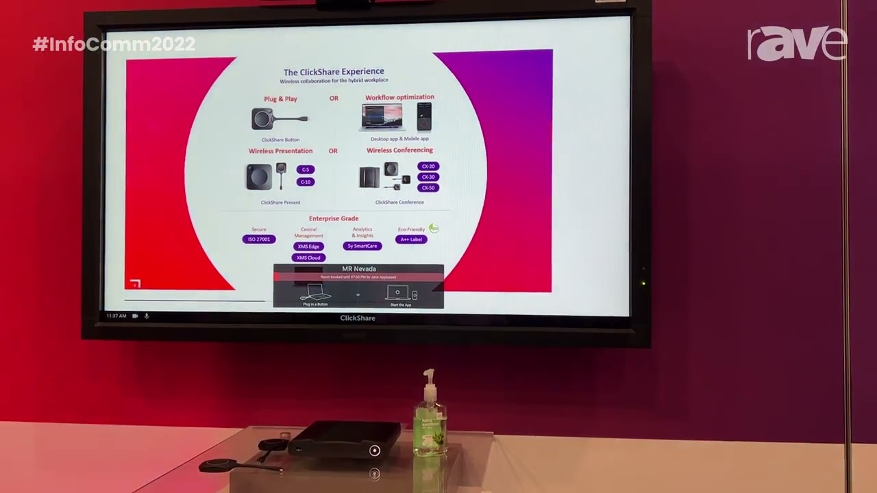InfoComm 2022: Barco Adds Features to ClickShare, Including Digital Signage, Smart Meeting Host Flow