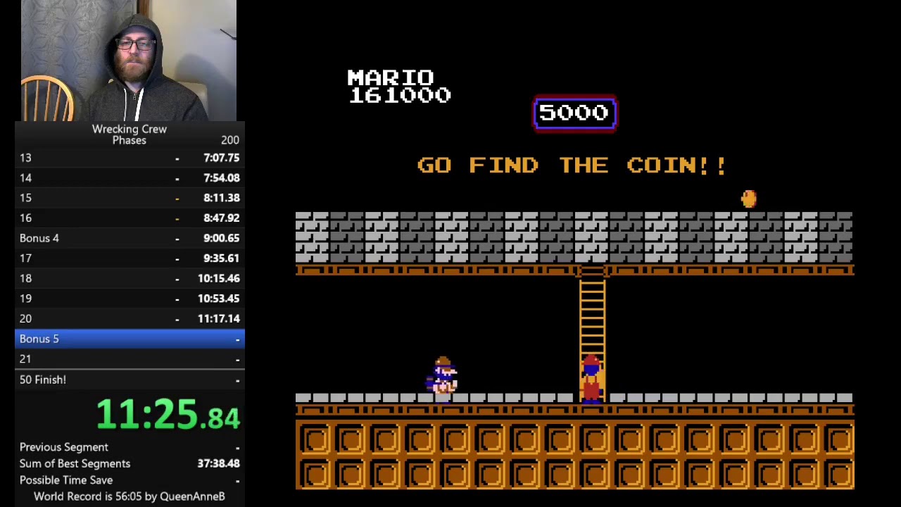 [Former World Record 50 Phases] Wrecking Crew (NES) in 38:38.81