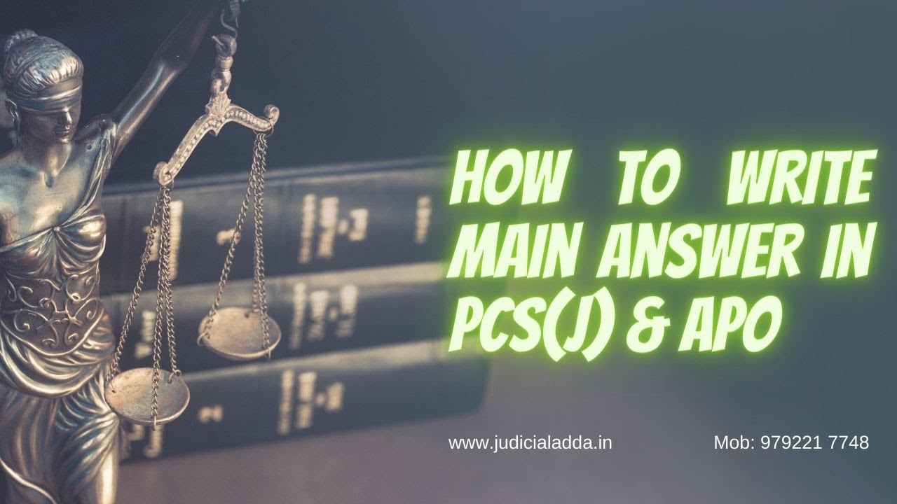 How to write Main Answer of PCS J & APO | Judiciary Main Exam |