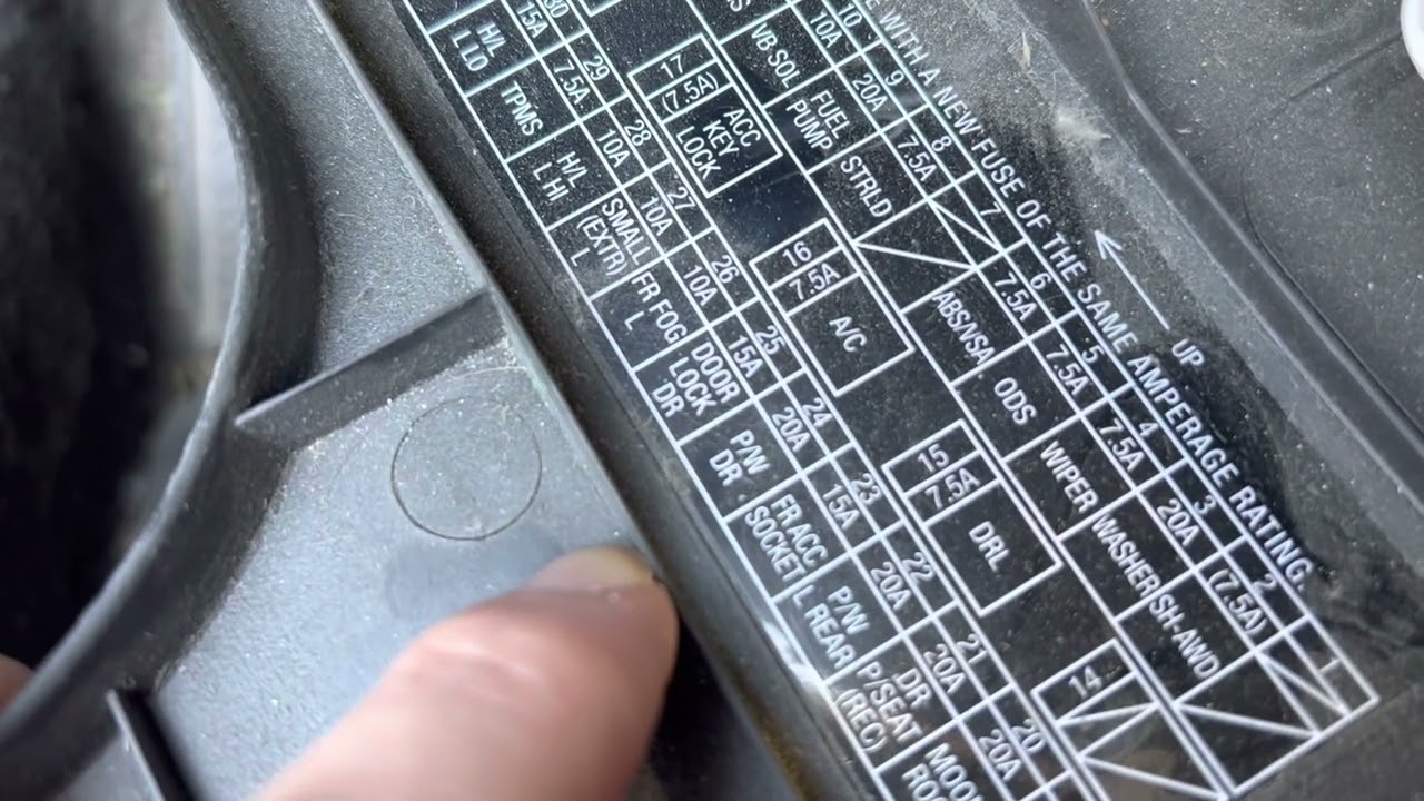 Acura TL Lighter Charger Fuse Location