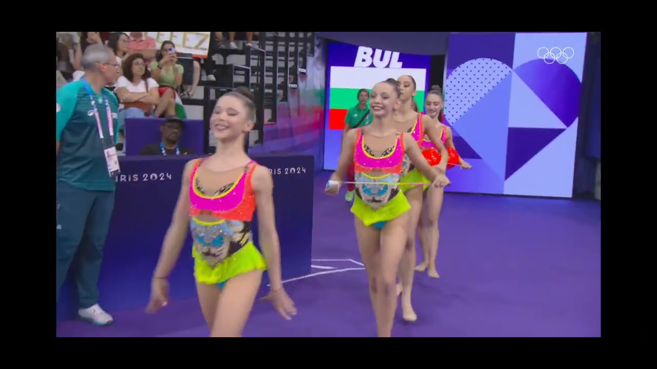 RG Finals Group 3R2B Bulgaria 33.7 Olympics 2024 巴黎奥运会艺术体操团体决赛保加利亚 巴黎奧運藝術體操團體決賽保加利亞 パリ五輪新体操団体決勝ブルガリア