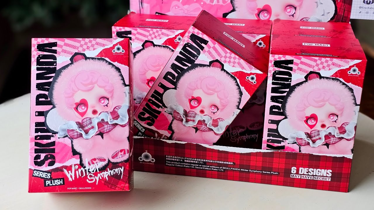 ❄️ Pop Mart Skullpanda: Winter Symphony plush pendant blind box case unboxing!