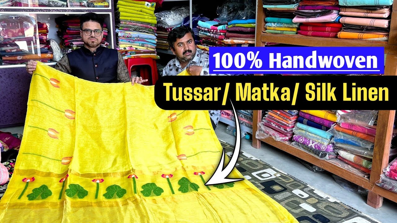 Pure Matka Silk/ Pure Tussar Jamdani/ Pure Silk Linen/ 100 Count Pure Linen/ Resham/ Maslin & Khadi