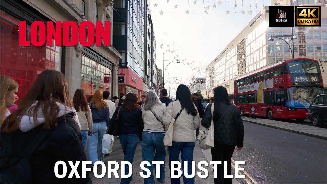 Walk Tour 4K | Journey through the Vibrant Oxford Street to Bond Street! HDR