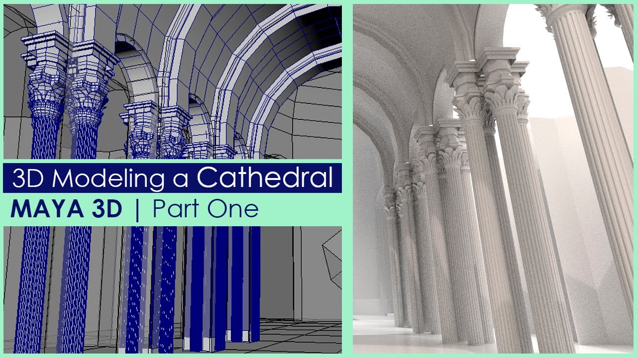 Modeling a Cathedral in Maya | Time lapse PART 1