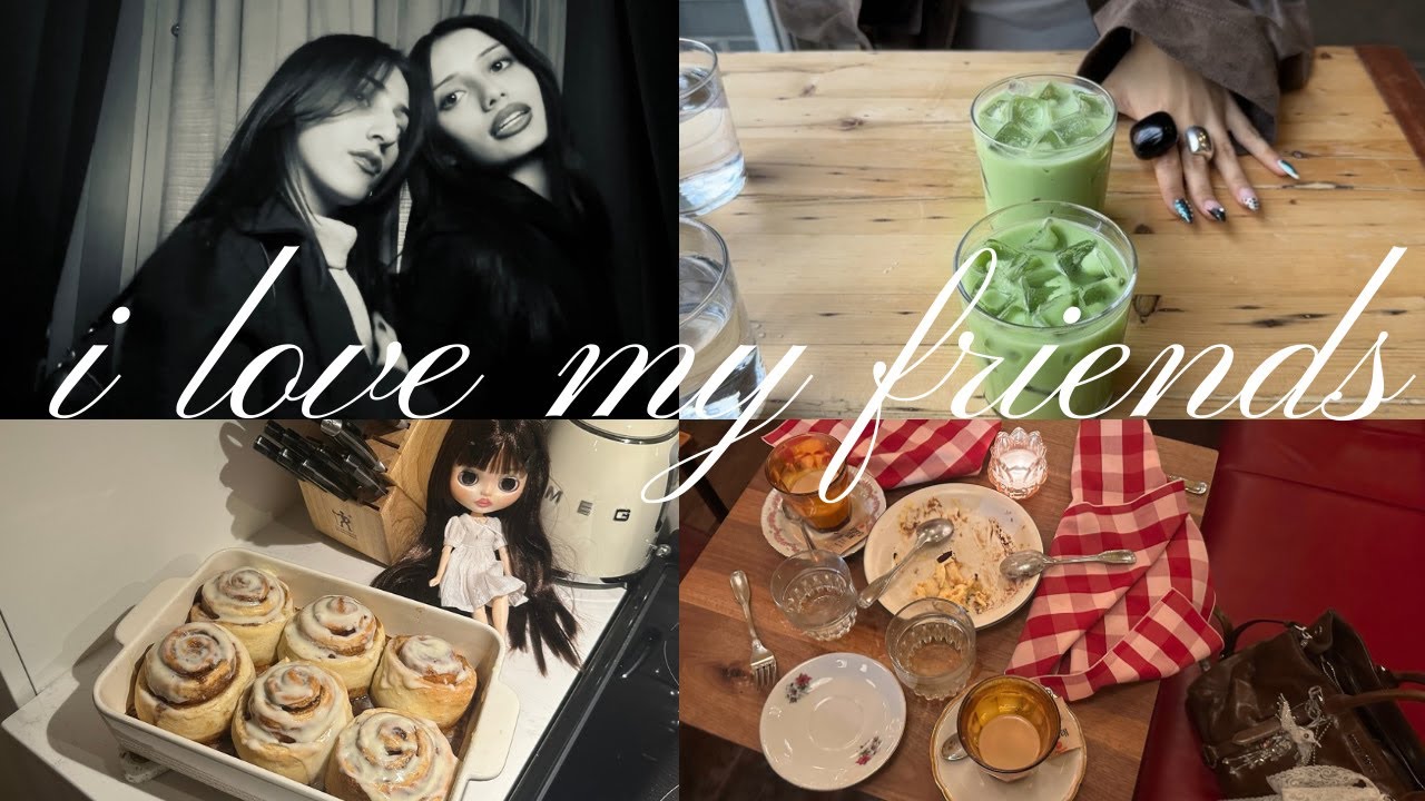 VLOG I love my friends! photobooths, grabbing lunch, painting and making cinnamon rolls