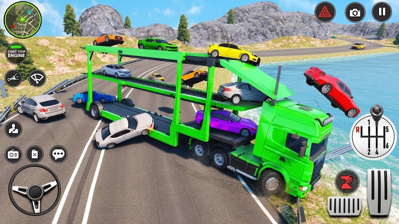 🤯🚧Truck Shimulater Driving Game-And Video||Heavy Road Drive The Truck 🚛😱|#viral#video#truck#driving 