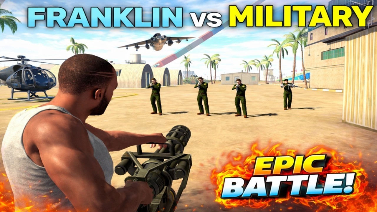 FRANKLIN vs SOLDIERS, HELICOPTERS & ROBOTS! 😱| INDIAN BIKES DRIVING 3D