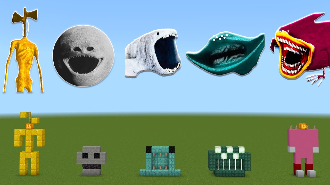 NEVER SPAWN Gold Siren Head, The Moon Woke Up, Bloop & Pink Shin Sonic in Minecraft