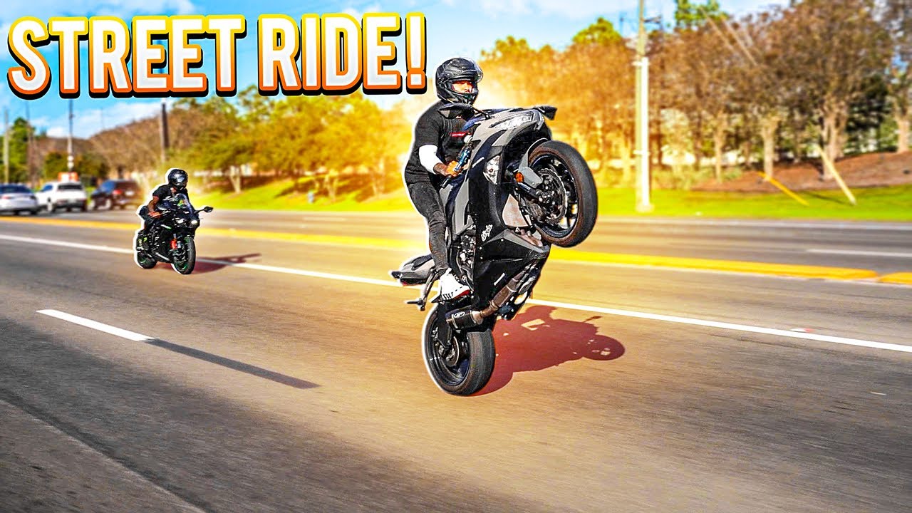 WHEELIEING LIFE WITH COREYS ZX6R ON THE HIGHWAY ! | BRAAP VLOGS