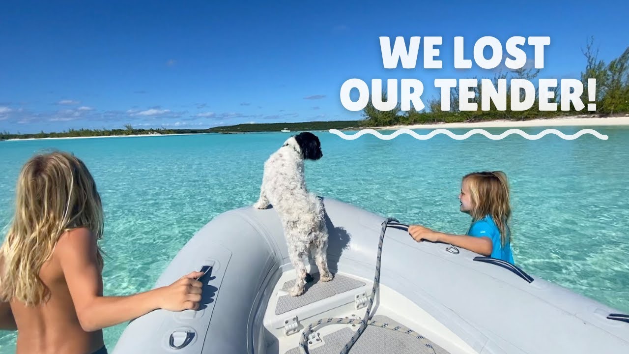 We lost our tender!  #losttender #growinguponaboat #fountainepajot #livingonacatamaran Ep 63