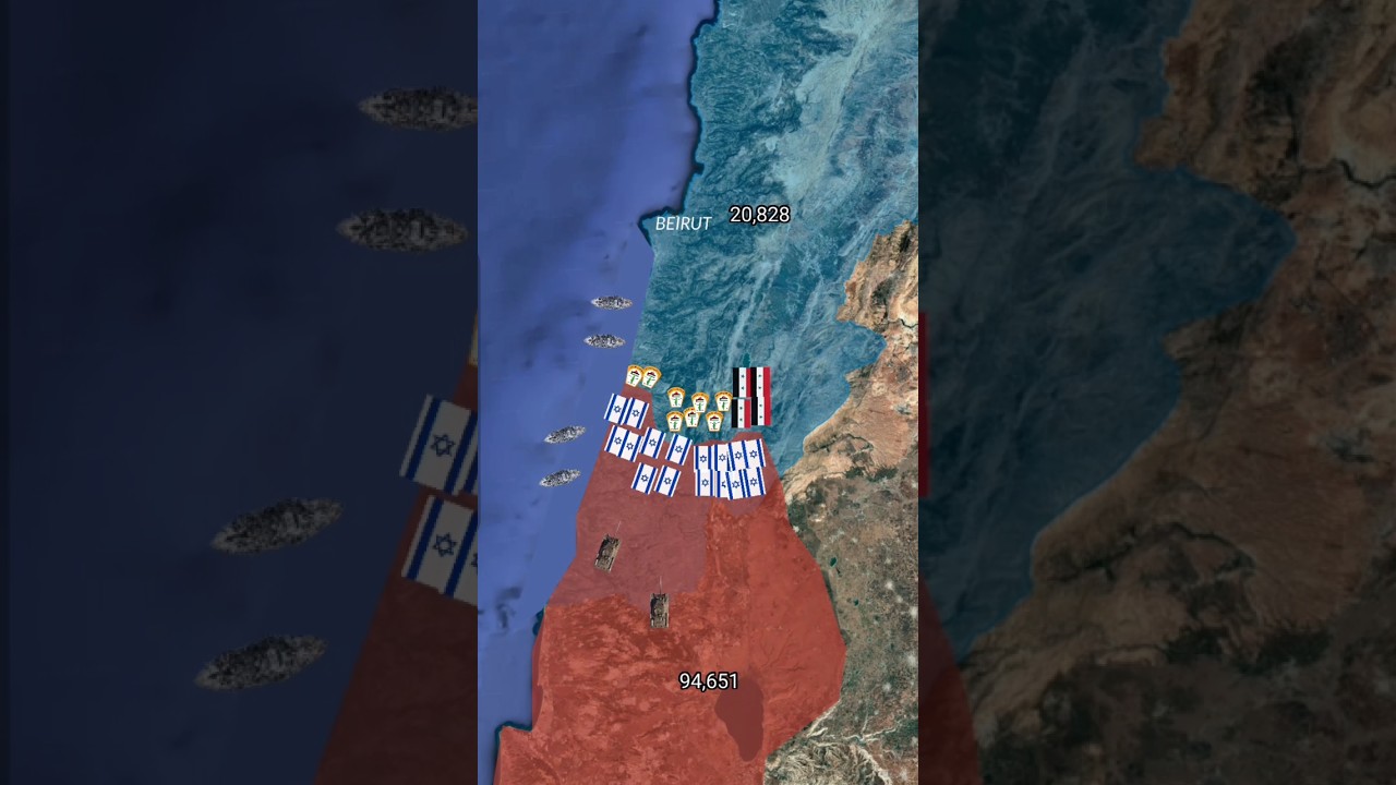 Israel invasion of Lebanon 1982 animated map