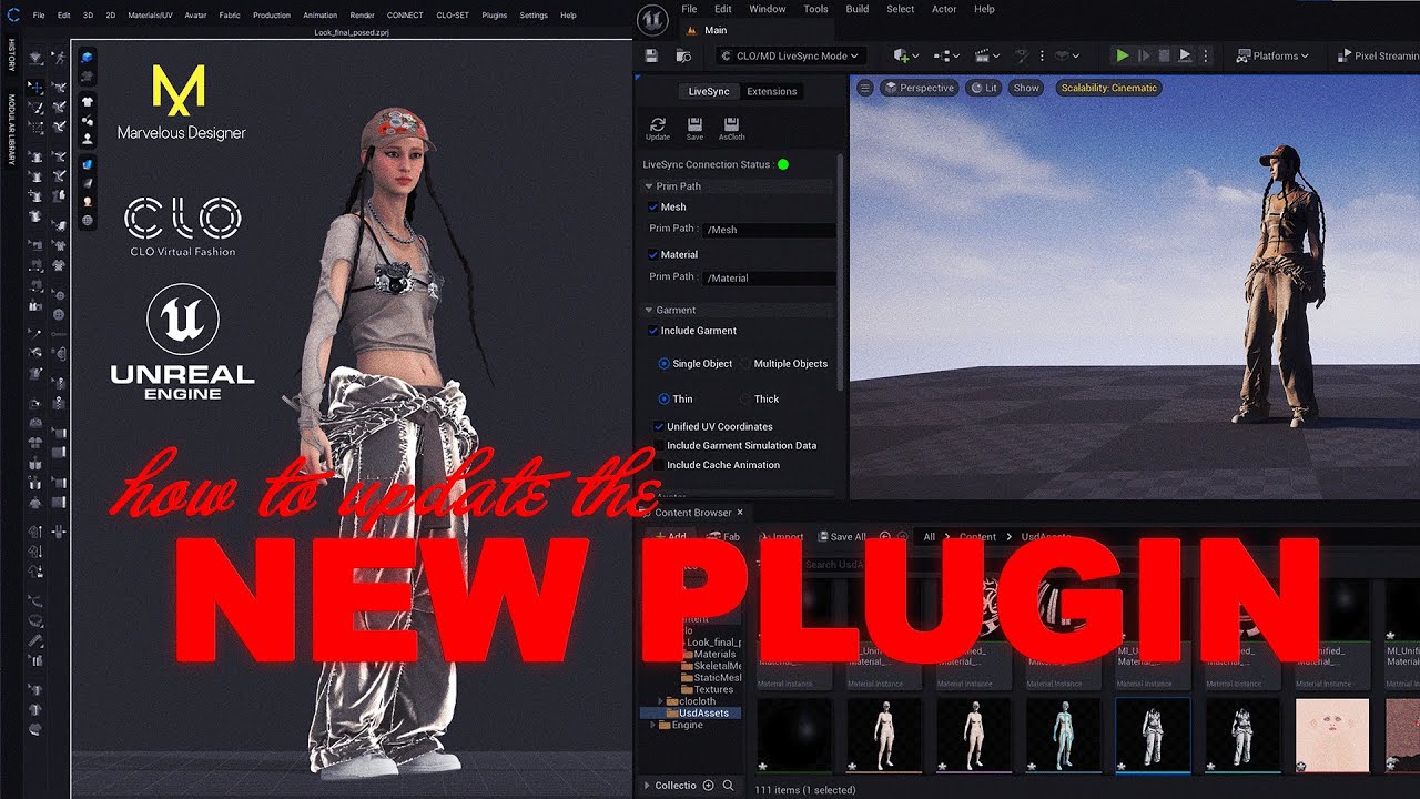 Update Unreal Engine 5.5 + Install CLO & Substance Plugins | Digital Fashion Tutorial for Designers