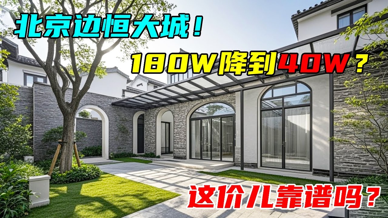 北京边上的恒大城，40 万就能买一套房？这价儿靠谱吗？沐阳直奔现场，一探究竟【沐阳看房】#北京周边房产