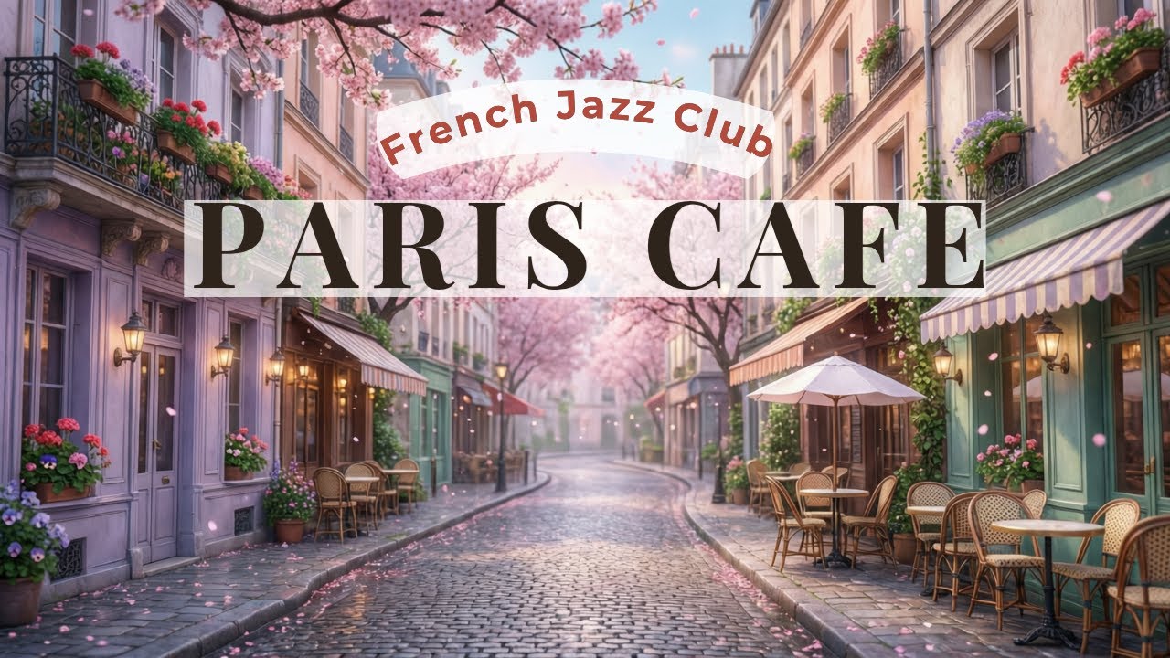 Paris Café Ambience 🌸 French Jazz Club Music for Relaxing Morning & Cozy Spring Vibes