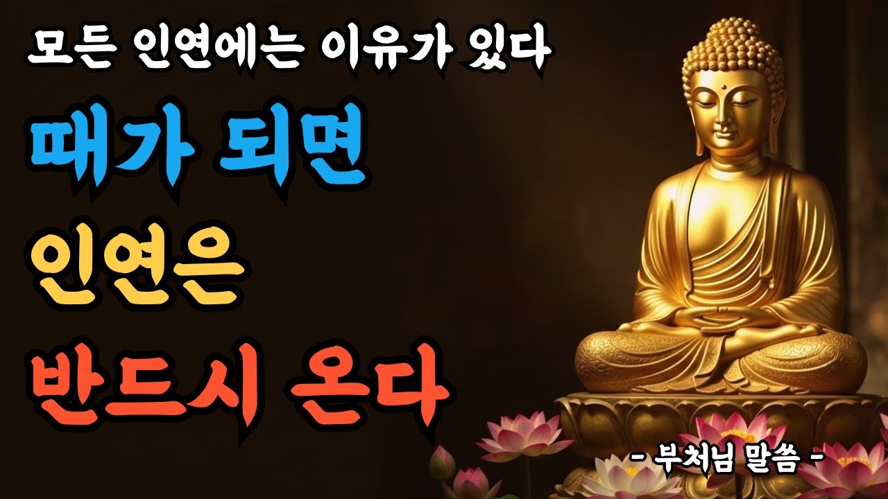 때가 되면 인연은 반드시 온다ㅣ모든 인연에는 이유가 있다ㅣ부처님 말씀ㅣ불교명언ㅣ부처님지혜ㅣ인생조언ㅣ철학