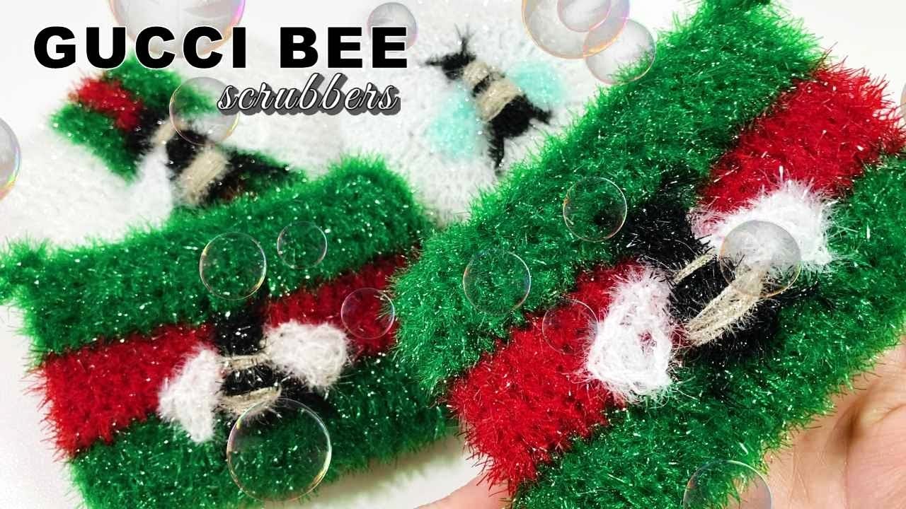 (코바늘) 구찌 벌 수세미뜨기/구찌수세미뜨기/벌수세미/GUCCI BEE Kitchen scrubber