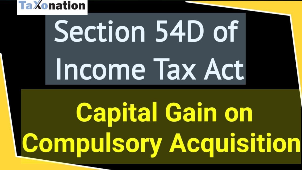 All About Sec 54D Capital Gain Exemption II #capitalgaintax  #exemption  #Section54D