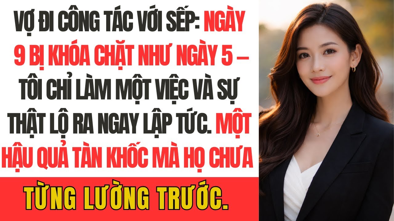 Vợ đi công tác với sếp: ngày 9 bị khóa chặt như ngày 5 — tôi chỉ làm một việc và sự thật lộ ra ngay