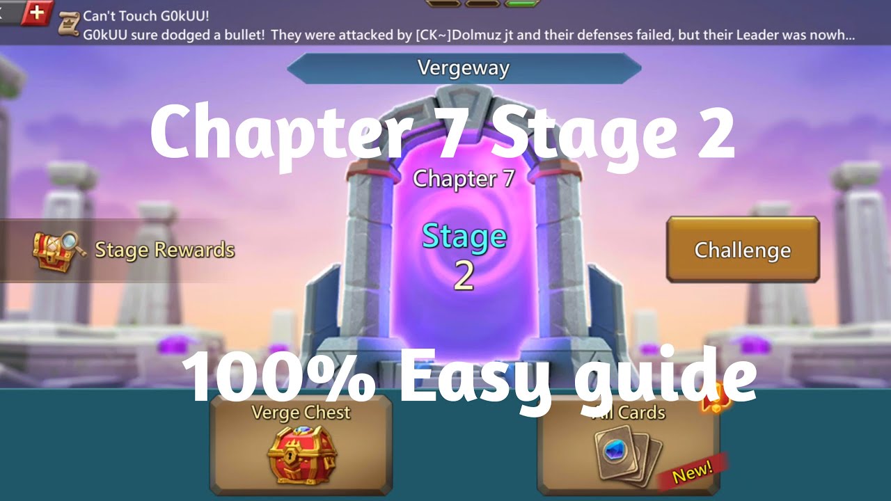 Lords mobile Vergeway chapter 7 Stage 2 easiest guide