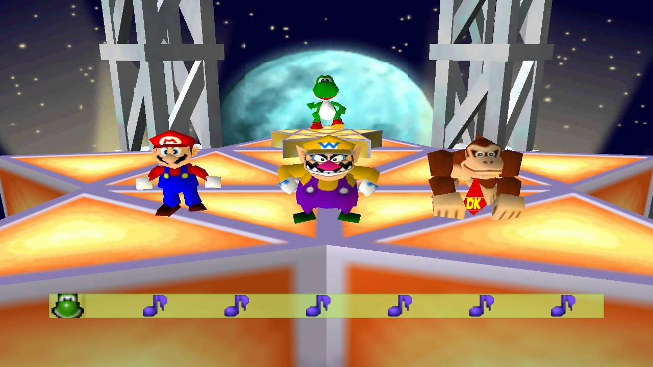 Mario Party 2 Mini Games - Move To The Music Dancing Star
