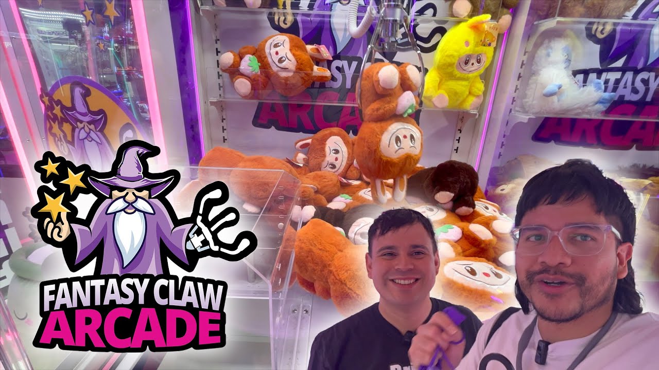 Claw Machine Play at Fantasy Claw Arcade in Planet Hollywood