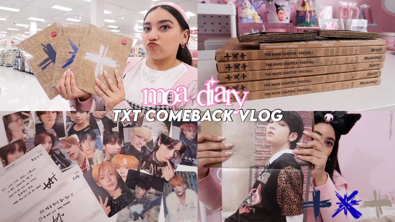 MOA DIARY; TXT COMEBACK! ✨ 💗 chasing that feeling mv reaction, album hunting & signed copy unboxing!