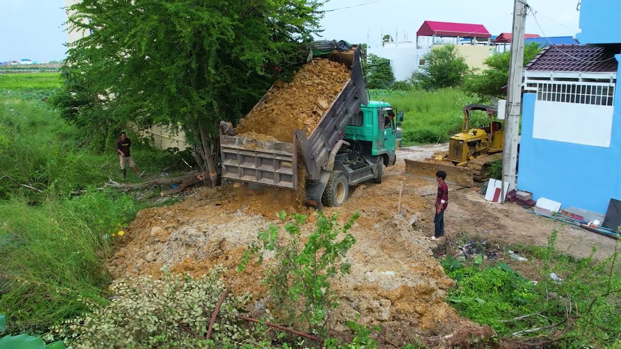 New Project Complete 100%..!! Land Clearing Brush and Forest Using KOMATSU D20P Dozer Working Fast