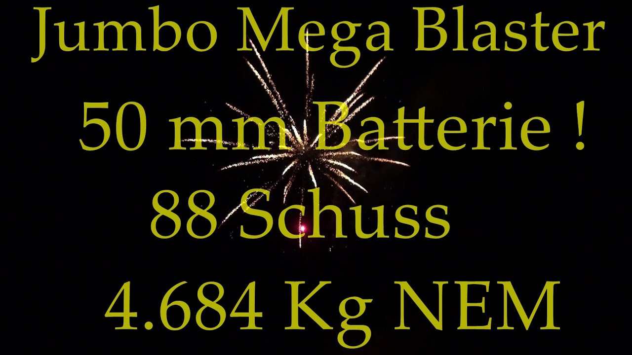 Blackboxx Jumbo Mega Blaster - 50mm Batterie mit 88 Schuss und 4.684Kg NEM