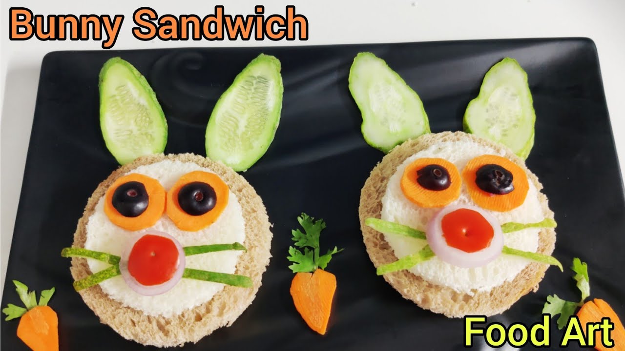 Bunny Sandwich for Kids | Food Art | Fireless Cooking |Creative Sandwich Decoration| Cook with Mamta