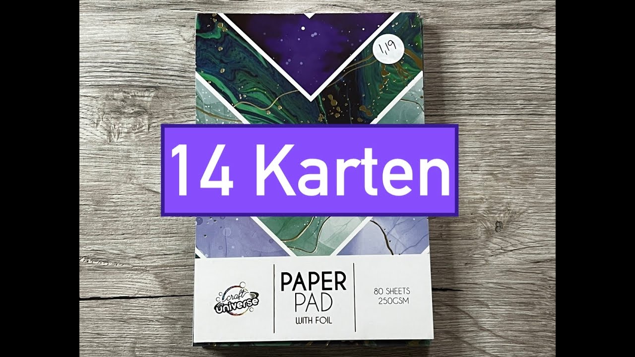ACTION! 14 Karten ein 16,5cm x11,5cm Paper Pad - Craft universe