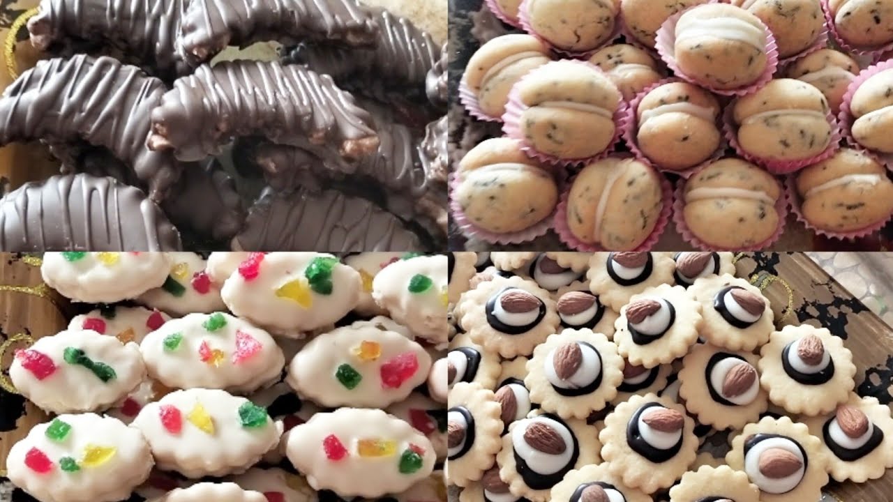ببيضة واحدة ومن عجينة واحدة خرجنا أربع أشكال من حلوى العيد الراقية و بنكهات مختلفة