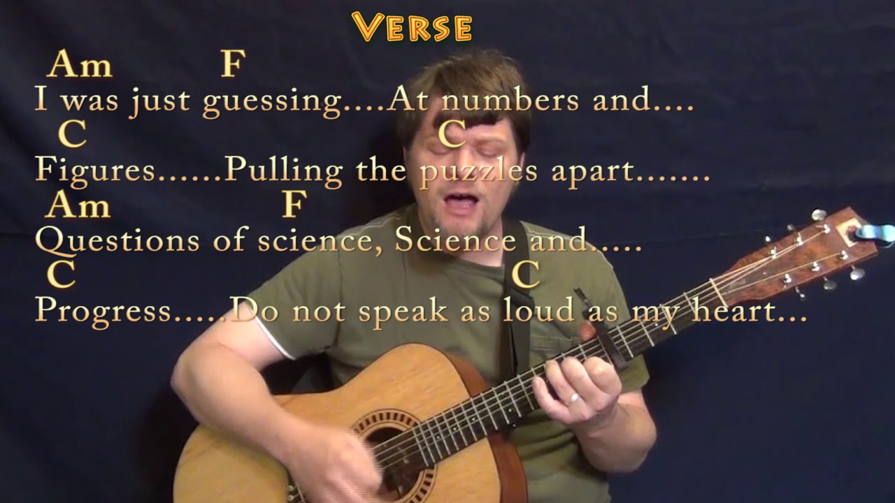 The Scientist (Coldplay) Strum Guitar Cover Lesson with Chords/Lyrics - Capo 5th